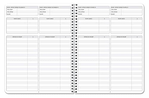 BookFactory Check Register Book 8.5 x 11 Wire-O, 100 Pages – USA Made