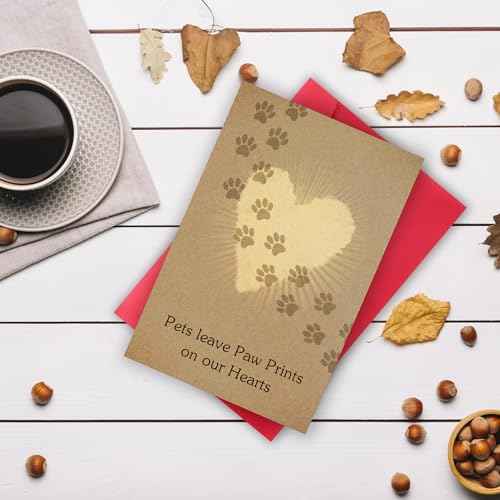 Pet Loss Sympathy Card for Dog Cat, Pet Memorial Gifts, Sympathy Gifts Loss of Dog Cat, Condolence Card for Dog Lover