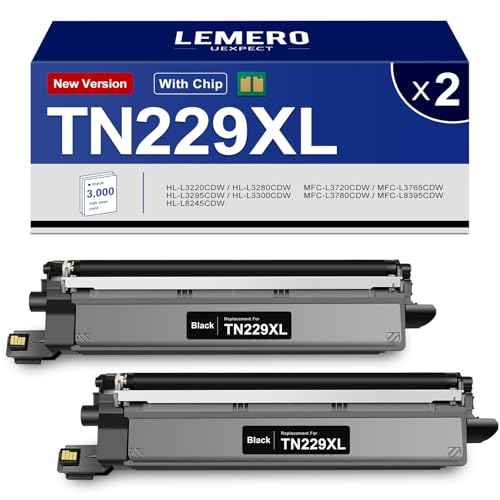 LEMERO UEXPECT Compatible Toner Cartridges Replacement for Brother TN229XL TN229XLBK, 2 Pack