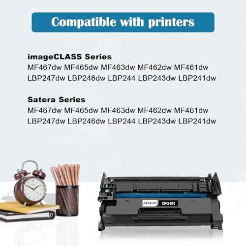 070 CRG070 CRG-070 Black Toner Cartridge Compatible for Canon ImageCLASS MF460 MF465dw MF462dw LBP246dw LBP240 LBP247dw Printers 3000 Pages (1 Pack)