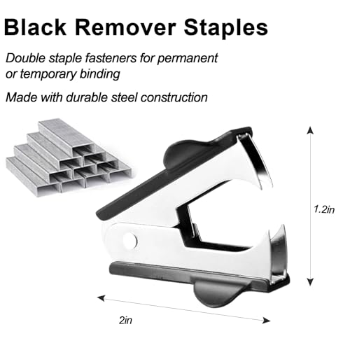 Black Modern Office Stapler, 25 Sheet Capacity, Automatic, Includes 1000 Staples and Staple Remover