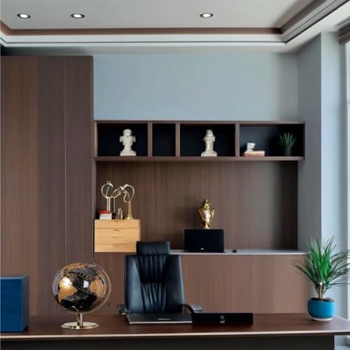 Golden 5.5-Inch World Globe with Rotating Stainless Steel Stand for Home & Office Decor