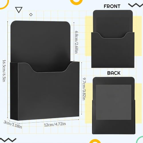 Magnetic File Folder Holders Set for Whiteboards & Metal Surfaces - 8 Pack