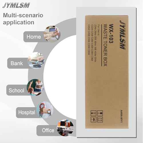 WX103 Toner Waste Container Replacement for Konica Minolta WX103 WX-103 WX 103, WX103 Waste Toner Box Works with Bizhub C364e c224e 284e 308 368 C258 C284 C368 C454 C308 C558 C658 Printers
