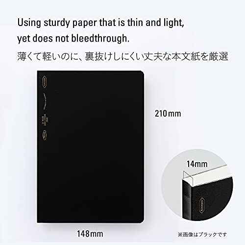 Nitoms S4139 STALOGY Notebook, 365 Days Notebook, A5, Plain, Black