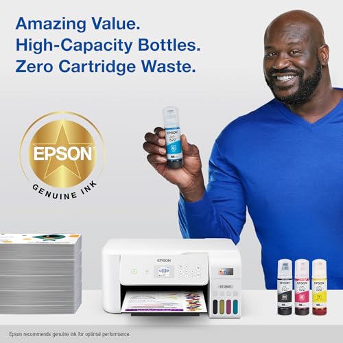 EPSON 522 EcoTank Ink Ultra-high Capacity Bottle Black (T522120-S) Works with EcoTank ET-2720, ET-2800, ET-2803, ET-2840, ET-4700, ET-4800, ET-4810