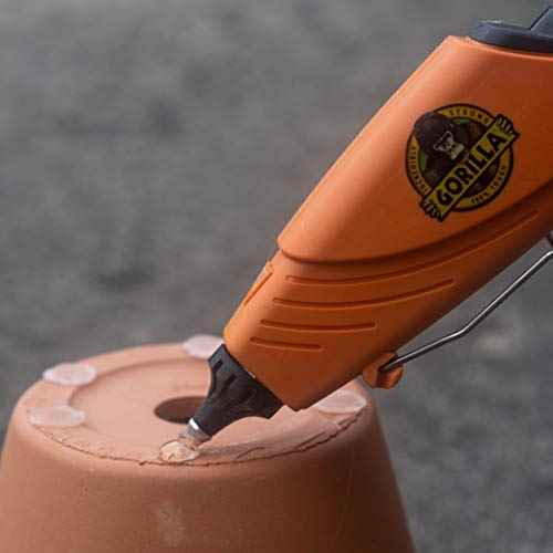 Gorilla Hot Glue Sticks, Clear Glue, Full Size 8" Long x 0.43" Diameter, 20 Count (Pack of 1) - Safe for All Temperatures with Extended Working Time