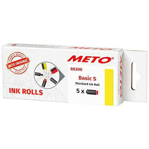 AVERY Meto Ink Rolls, for Meto Basic S Price Guns, Black Ink, for 0.47" x 0.87" (12 x 22mm) Labels, 5 Total (88300)