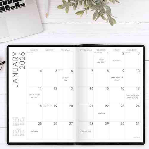 AT-A-GLANCE 2026 Planner, Monthly, 7" x 10", Large, Designer Cover, Black (704320526)