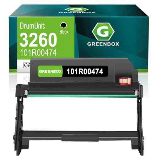GREENBOX (NO Toner) Compatible 101R00474 Drum Unit Replacement for Xerox 101R00474 Drum for Phaser 3260 3260DI 3260DNI 3260DN, WorkCentre 3215 3215NI 3225 3225DNI 3225DN (Drum, 1 Pack)