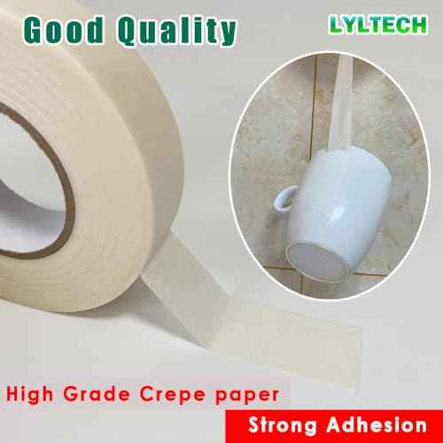 White Freezer Tape 5 Rolls -165 Yard,Writable Surface,Easy to Tear, Low Temperature Resistance,Residue-Free Removal, Each Roll 3/4 in x 33Yard