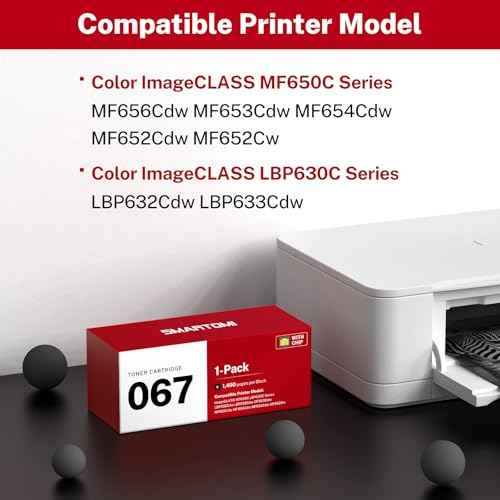 067 Black Toner Cartridge Compatible Replacements for Canon 067 067H Black Works with Canon Color imageClass LBP632Cdw MF656Cdw MF654Cdw MF653Cdw MF652Cw LBP633Cdw MF650C LBP630C Series Printer 1-Pack