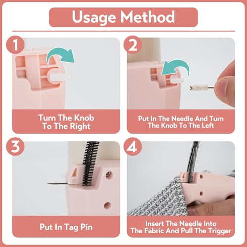 Clothing Tagging Gun Kit with 5 Needles, 1000 Fasteners — For Retail & Warehouse