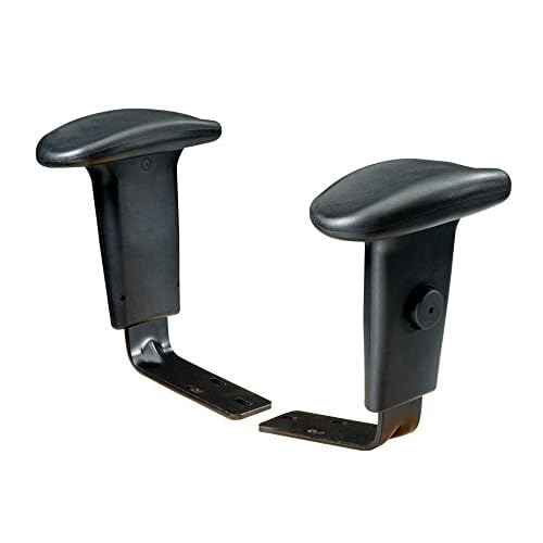 Office Star Replacement Adjustable Arms with Soft Pads, Pack of 2 Arms, Fits 2902 and 98341 Chairs, Black