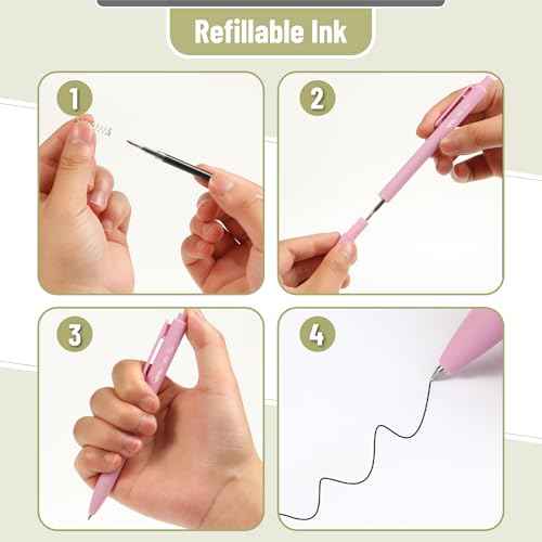 Mr. Pen- Retractable Gel Pens, 22 Pack, Black Ink, Mild Barrel Gel Pens, Fine Point 0.7mm