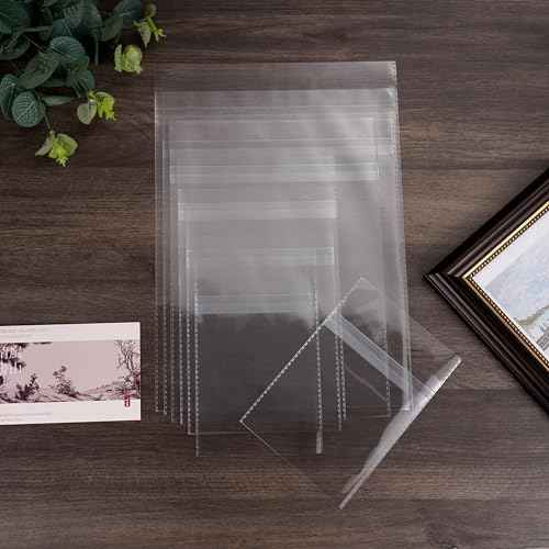 Quotidian Clear Plastic Bags Self Seal 2 mils 4.5" x 6.5" (11.4 x 16.5cm) Pack of 100 - A4 Photos Pictures Cards Prints Artwork