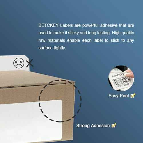 BETCKEY - Compatible Large Address Labels Replacement for Brother DK-1208 (1.4 in x 3.5 in), Use with Brother QL Label Printers [6 Rolls/2400 Labels]