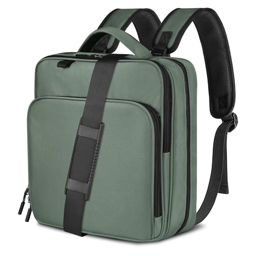 Zipper Binder Bag, 2-inch 3-Rings with Multiple Pockets File Folder - 500 Sheet Capacity, Up to 14¡®¡¯ Laptop and Tablet, Detachable Backpack Straps & Shoulder Use for School