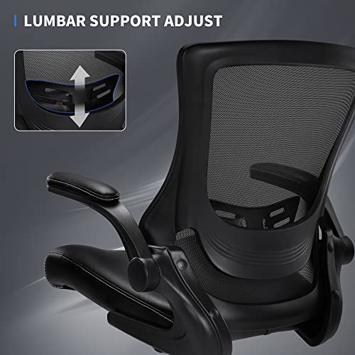 Misolant Black Tall Office Chair for Standing Desk with Footrest, PU Leather Reclining Drafting Chair, Adjustable Lumbar Support