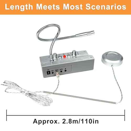 Window Intercom Window Speaker Two Way Intercom Speaker with Mute Function Ticket Counter Interphone for Bank Office Restaurant Hospital Clinic Silver