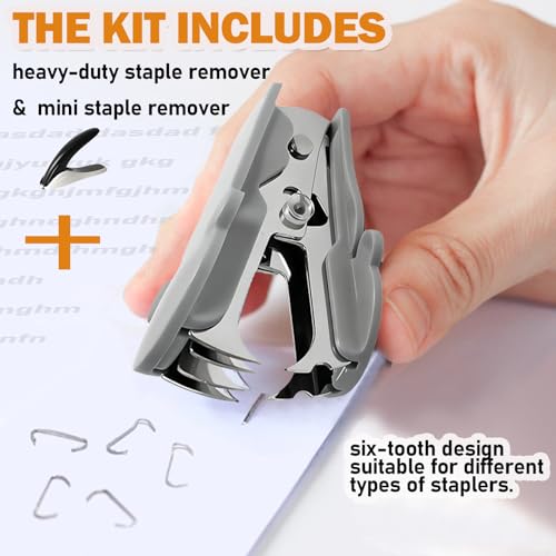 Auterflym Staple Remover & Puller – 2-Pack, Ergonomic, Tear-Free Paper Protection