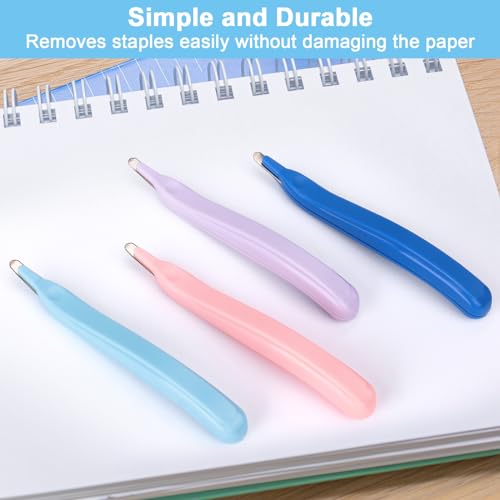 4 Pack Magnetic Staple Remover Tools - Colorful, Professional Office & Classroom Staples Puller