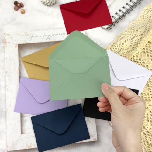 YINUOYOUJIA 100 Pack White Gift Card Envelopes 4 x 2.75 Inch Mini Business Card Holders