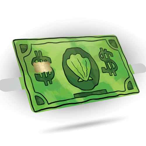 Credit Card Skin Sticker Cover Decal Wrap 3-Pack ? Funny Sea Bucks Currency Design ? Durable Vinyl Stickers for Cards - CCS006