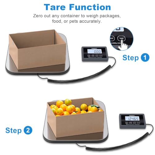 THINKSCALE PS4O Stainless Steel Shipping Scale 440lb/200kg Digital Postal Weighing Machine