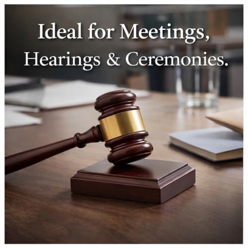 Wooden Gavel and Sound Block Set for Judge, Lawyer, Auction - 1 Pack