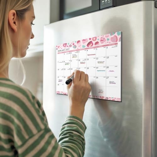 SUNEE 18-Month Magnetic Refrigerator Calendar 2026-2028 Seasonal 11x8.5" Oct-Mar