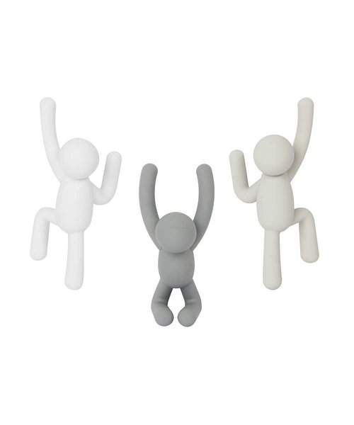 Umbra Buddy Doorstop and Umbra Buddy Wall Hook Set of 3 - Playful Home Decor and Storage