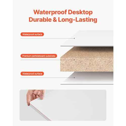 VEVOR Wall Mounted Folding Table, 23.6 x 15.7 inches Wall Mount Table, Floating Desk with Iron Bracket for Small Spaces, Home Office, Dining, Laundry Room, Kitchen, Bar, White