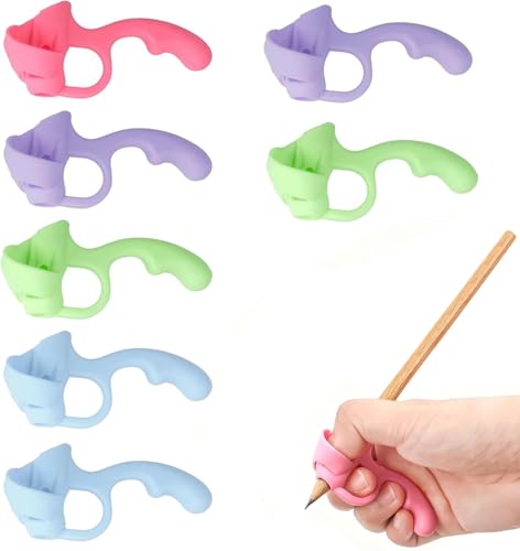 Kids Pencil Grips for Handwriting - 8 Pack Ergonomic, Non-Slip Pen Holders for Toddlers & Students