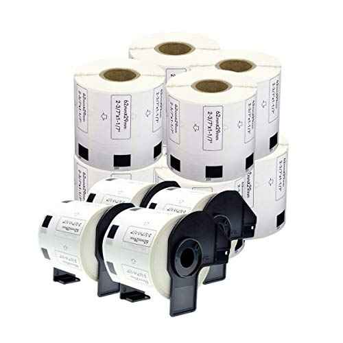 enKo - Compatible for Brother DK1209 1-1/7" x 2-3/7¡± Labels [12 Rolls / 9600 Labels with 4 Cartridge Frame]
