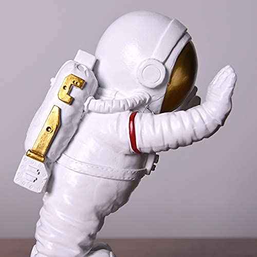 Astronaut Bookends - Space Decor for Kids Rooms & Home Office - Heavy Duty Book Holders with Anti-Slip Base - Cool Unique Design (Gold)