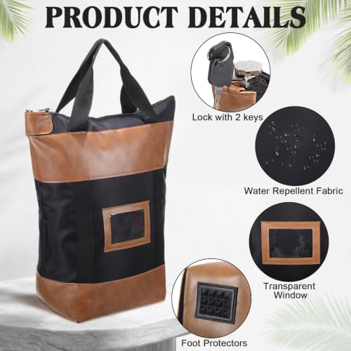 Hsei 1 Pcs Heavy Duty Locking Courier Bag with Keys, 16x18x7 Inches Nylon Deposit Bag - Security & Storage