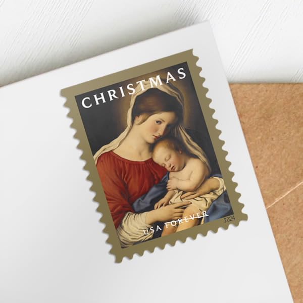 Christmas Madonna and Child 2024 Forever Postage Stamps, 20-Count Set