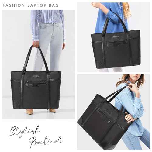 Laptop Bag for Women,ChaseChic Waterproof Classic Teacher's Tote Bag 15.6in Computer Work Bags for Women with Luggage Strap