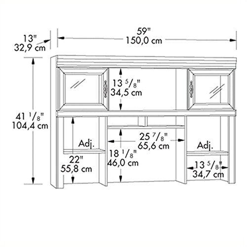 BOWERY HILL Computer Credenza Hutch