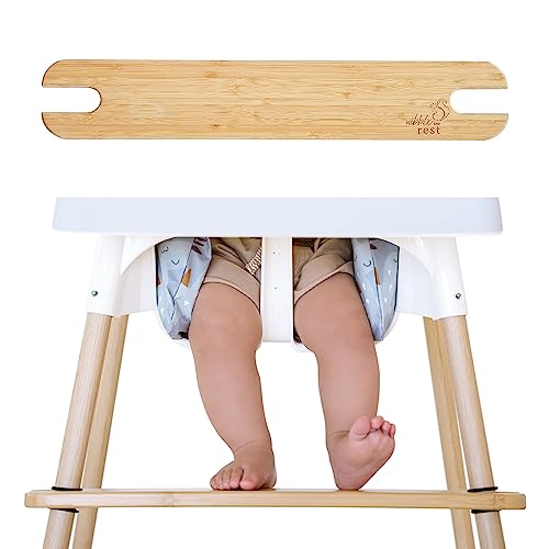 Nibble and Rest Woodsi Footsi Bamboo Footrest for IKEA Antilop High Chair - Height Adjustable