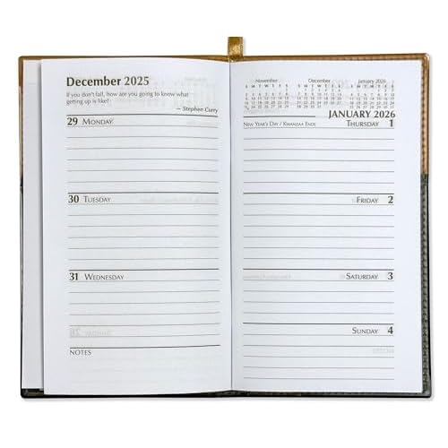 BookFactory 2026 Weekly Pocket Calendar 2026 Weekly Calendar 2026 Planner Agenda Organizer with Notepad (CAL-2026-POCKET(Organizer))