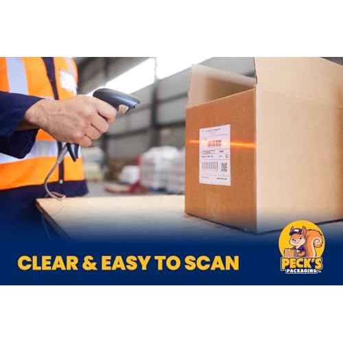 500 Fanfold 4x6 Direct Thermal Shipping Labels Waterproof Jam-Free Commercial Grade Permanent Adhesive Compatible with Zebra Rollo Munbyn and Most Label Printers White Perforated ? Peck's Packaging