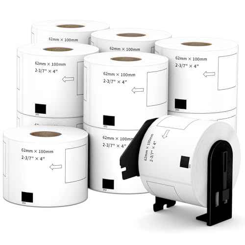 Compatible Shipping Labels Replacement for DK-1202 (2.4" x 3.9"), Use with Brother QL Label Printers (12 Rolls + 1 Reusable Cartridges, 300 Labels/Roll)