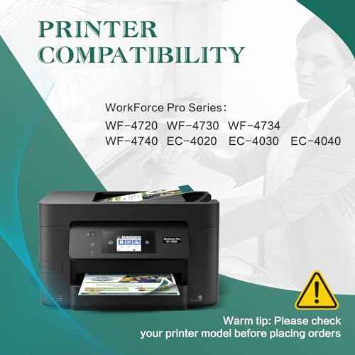 802XL Ink Cartridges Combo Pack Remanufactured 802 XL for Epson 802 Ink Cartridges T802 T802XL High Yield for Epson Workforce Pro WF-4740 WF-4720 WF-4734 WF-4730 EC-4020 EC-4030 EC-4040 (4 Pack)