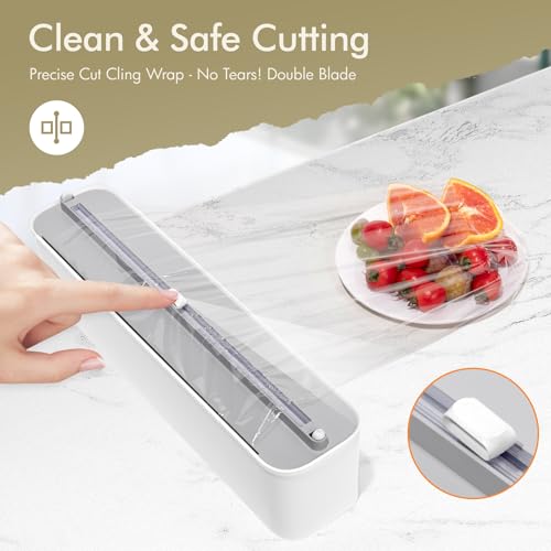 Aluminum Foil & Plastic Wrap Dispenser with Cutter - Magnetic