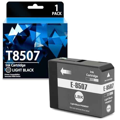 Remanufactured T850 Ink Cartridge Light Black T8507 T850700 Ink Cartridge Compatible for SureColor P800 Inkjet Cartridges Printer£¨1 Pack,with Chip£©