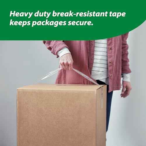 Duck HD Clear Packing Tape Refills - 24 Rolls of Strong Heavy Duty Packing Tape for Shipping and Moving, Boxes and Packaging - 1.88 In. x 54.6 Yards - 3" Core - Clear (393730)