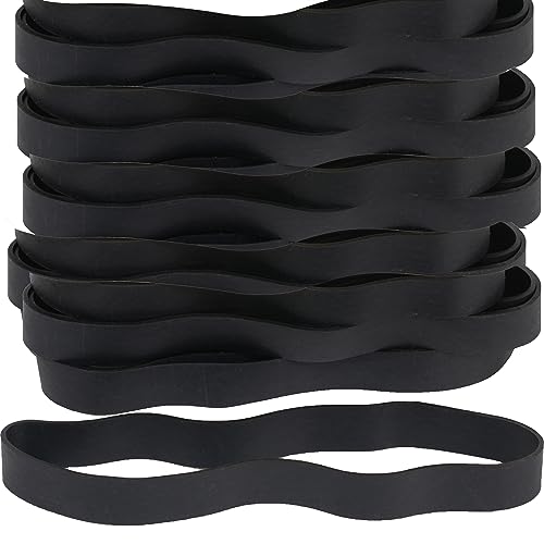 AMUU 30Pcs Large Black Rubber Bands 18cm x 15mm Thick Heavy Duty Wide