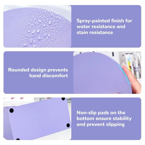 White Desk Magnetic Message Board with Pen Holder & Flower Pins - 8x11 inch